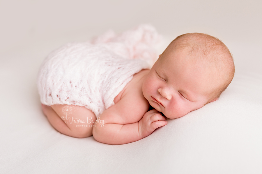 tushie up pose newborn girl