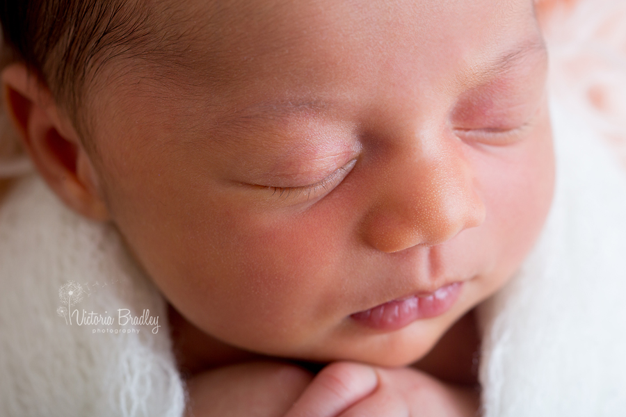 close up macro of newborn baby