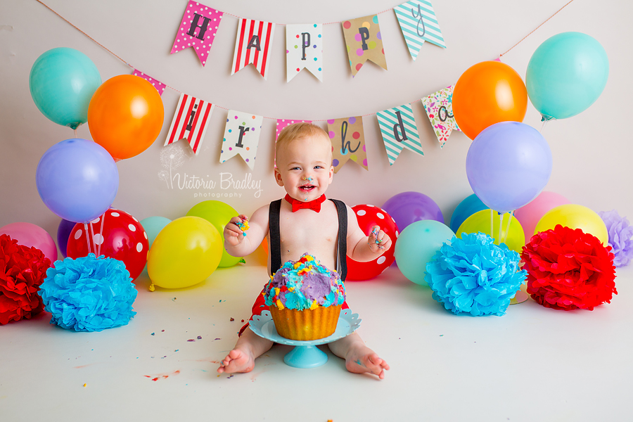 baby boy rainbow cake smash