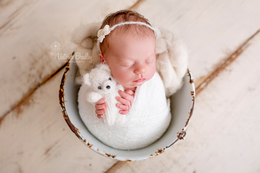 wrapped newborn photography session
