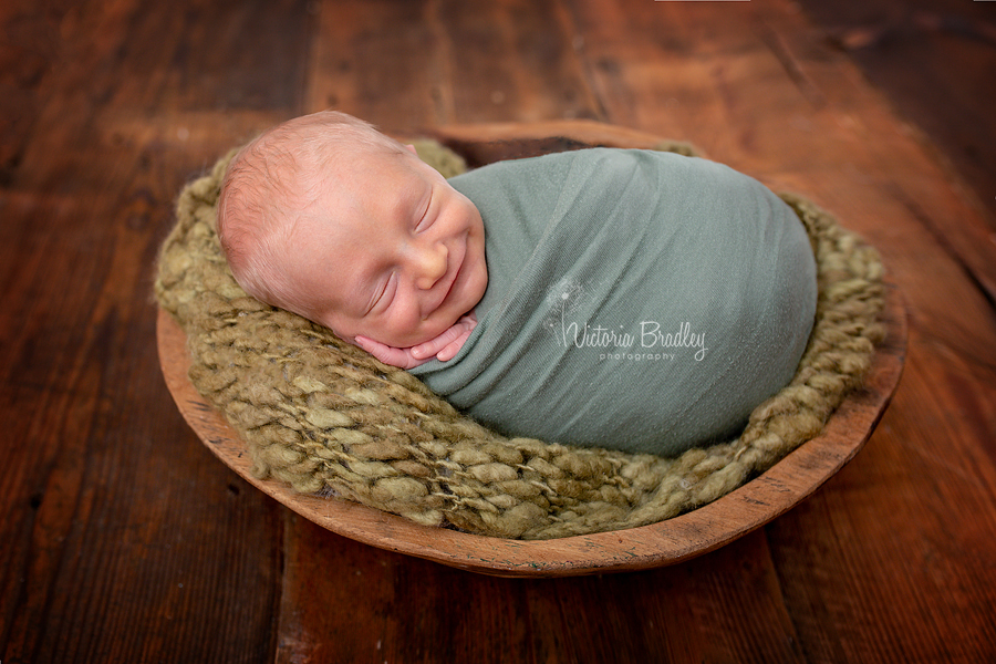 smiling newborn