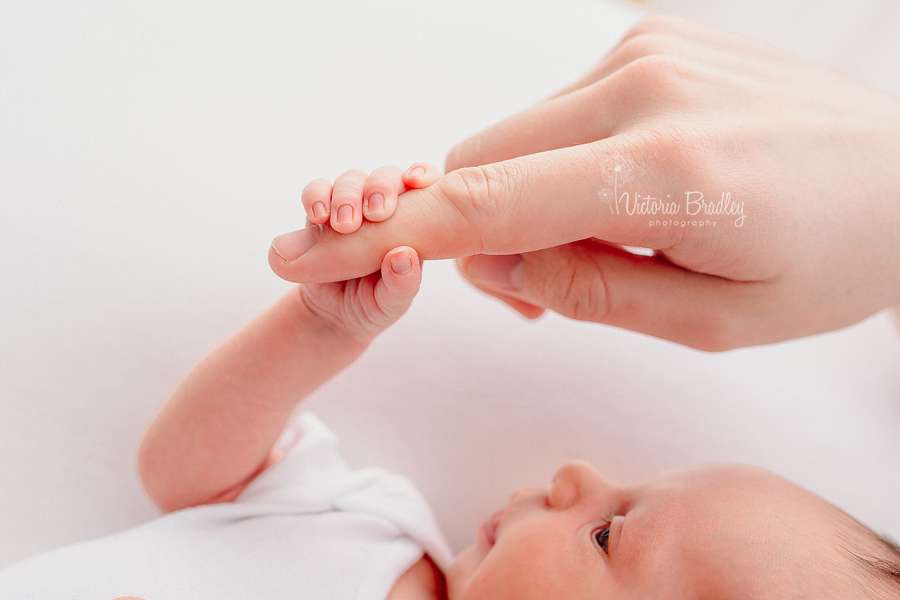 close up of baby hand
