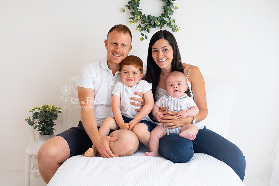 white studio family session