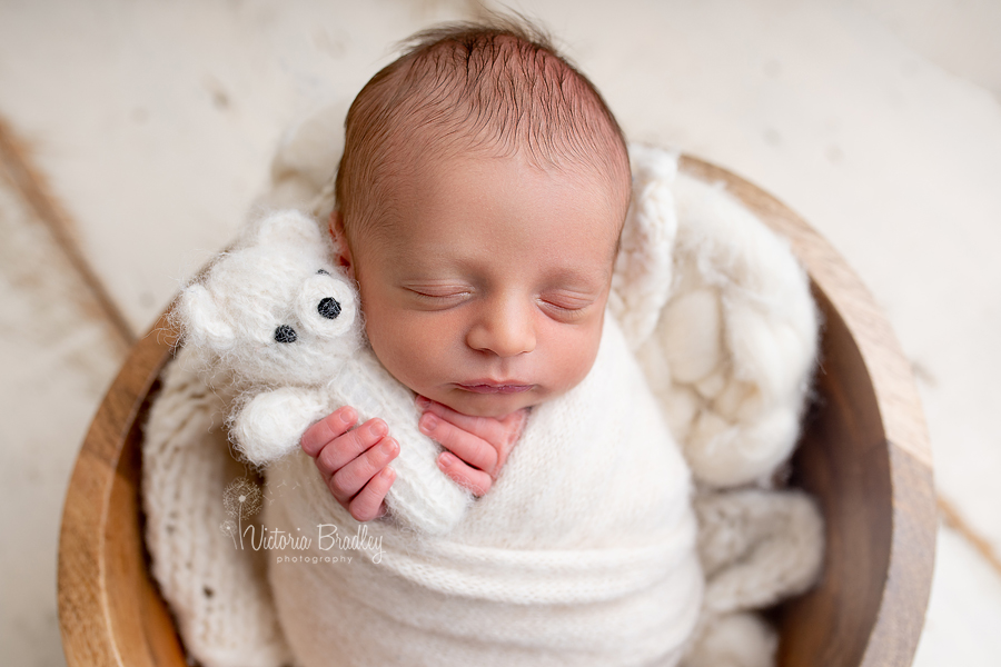 wrapped newborn photography session