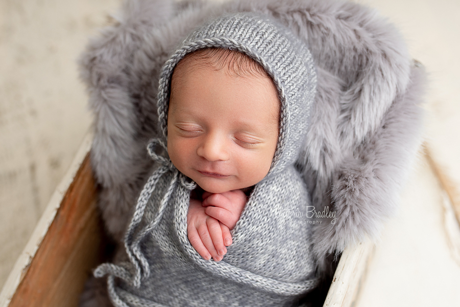 smiling newborn