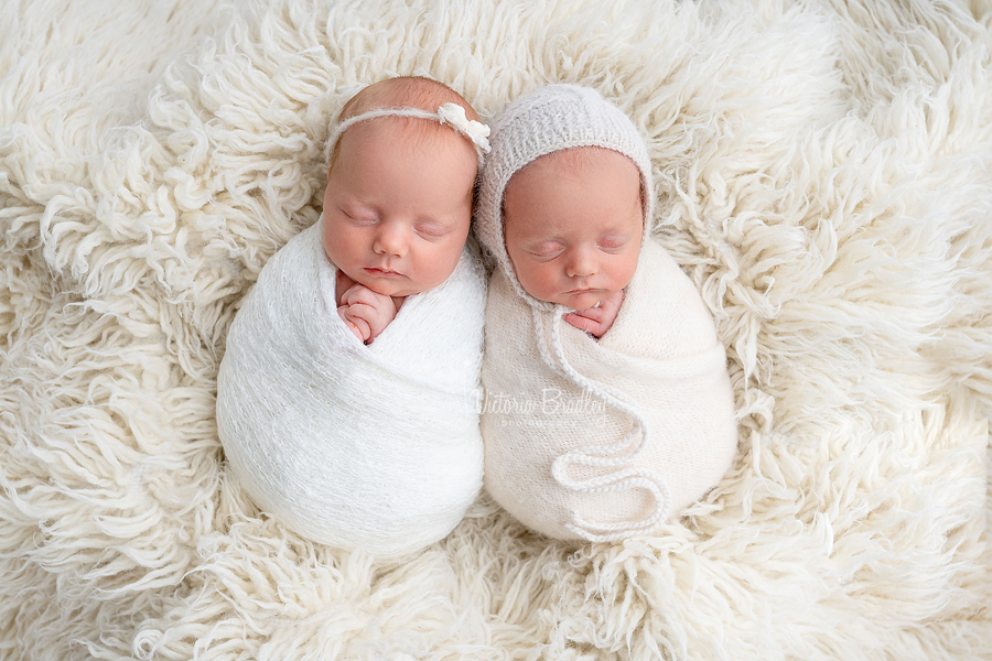 wrapped newborn twins
