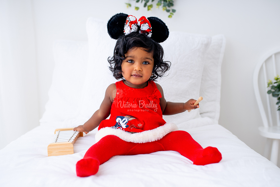 mickey mouse cake baby girl portrait