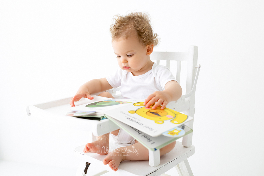 baby in high chair