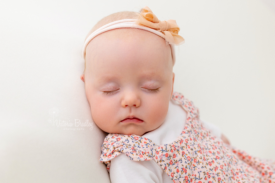 close up of sleeping newborn