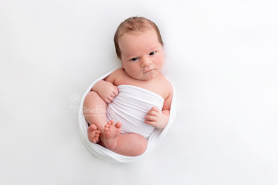 newborn on white