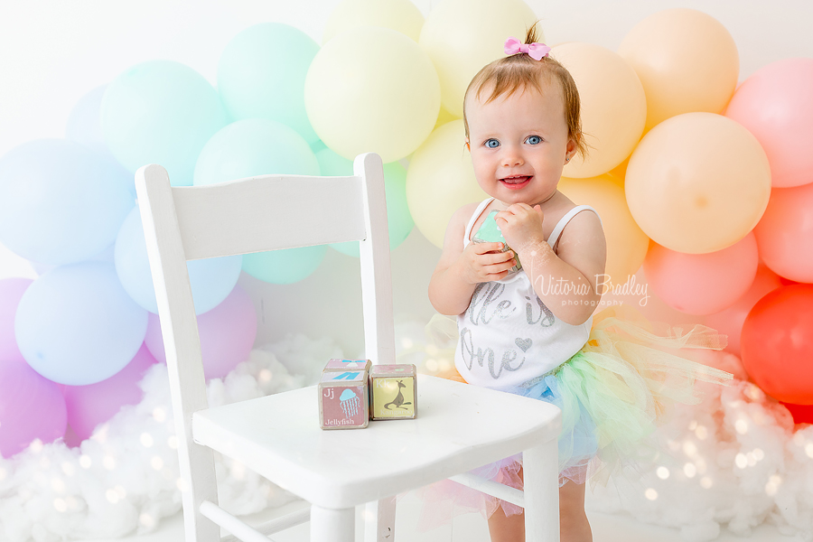 rainbow cake smash