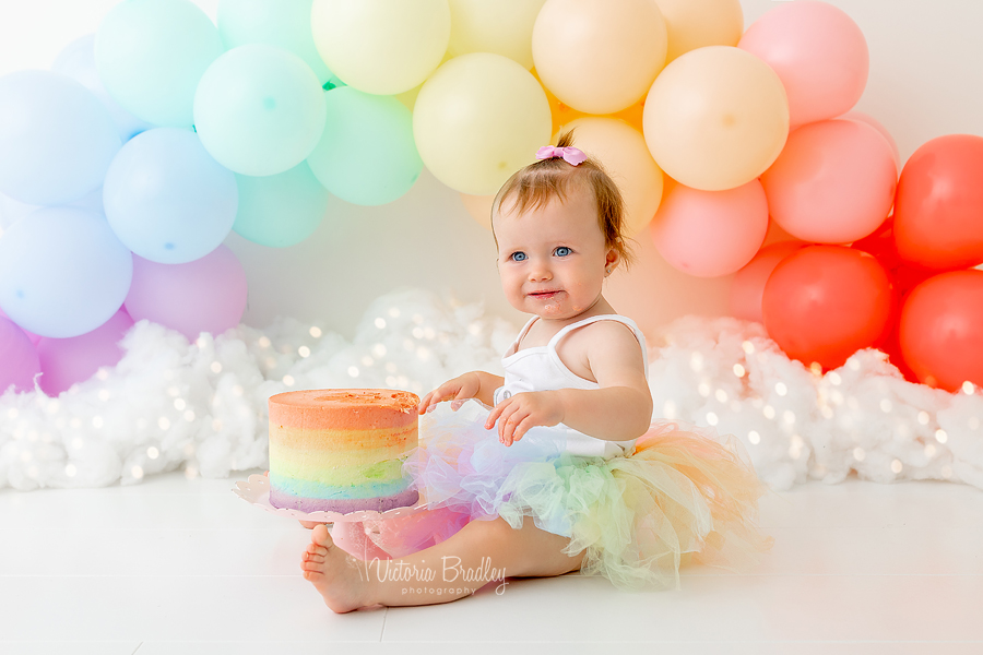 cake smash rainbow