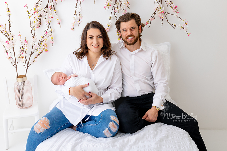 family with newborn image