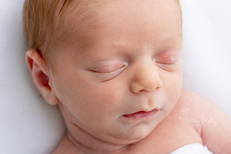 macro of baby face