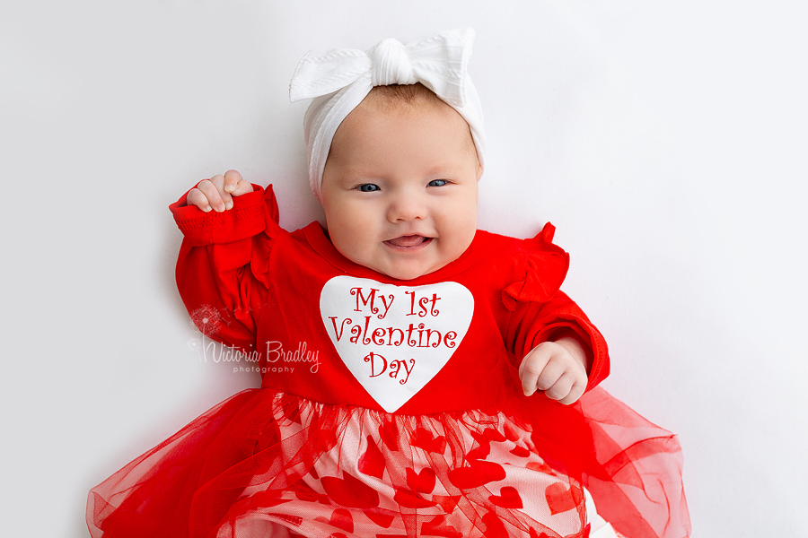 baby valentines day photography