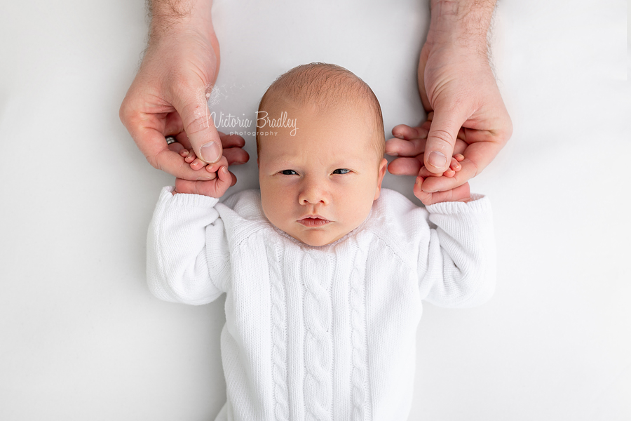 newborn on white