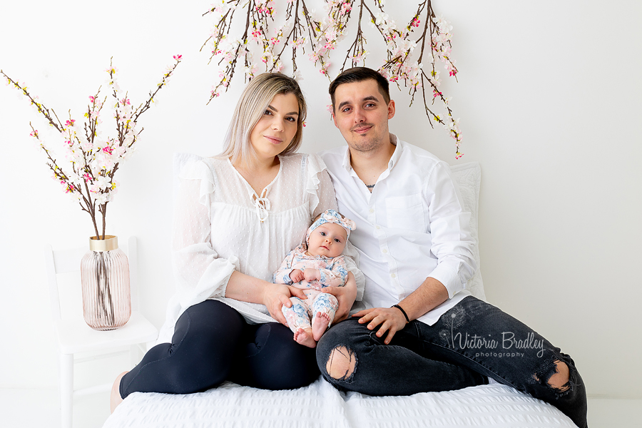 family and newborn shot