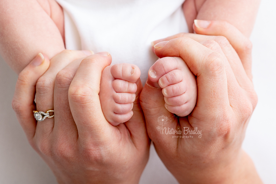 close up of baby feet