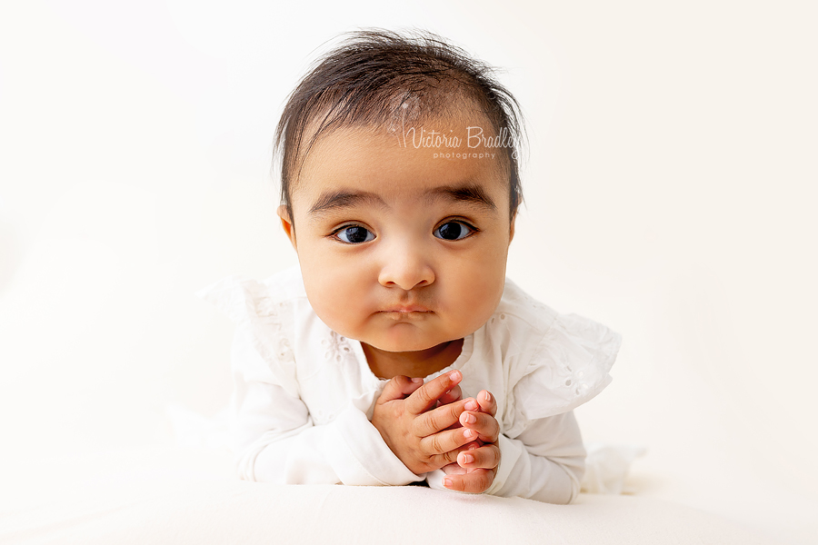 baby on white backdrop