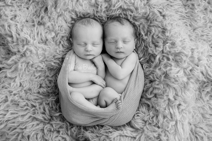 Twin newborn sisters